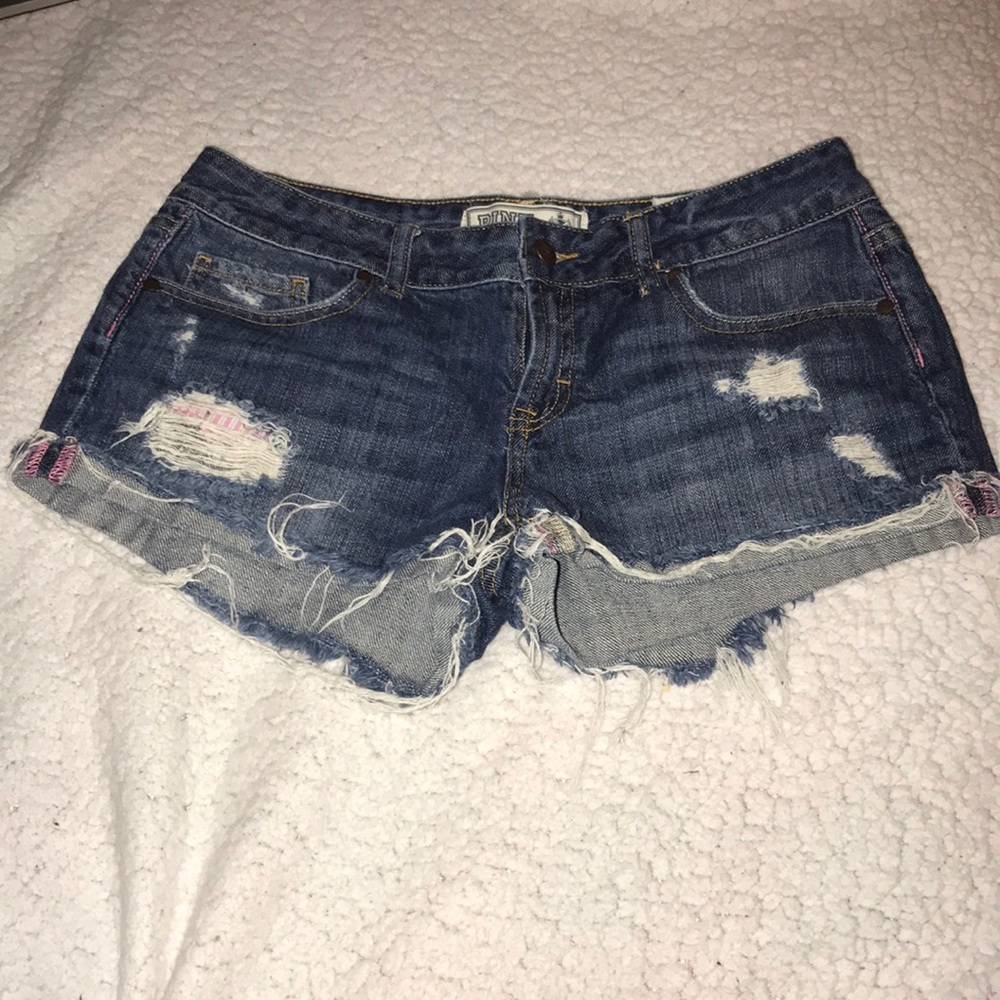 PINK denim shorts